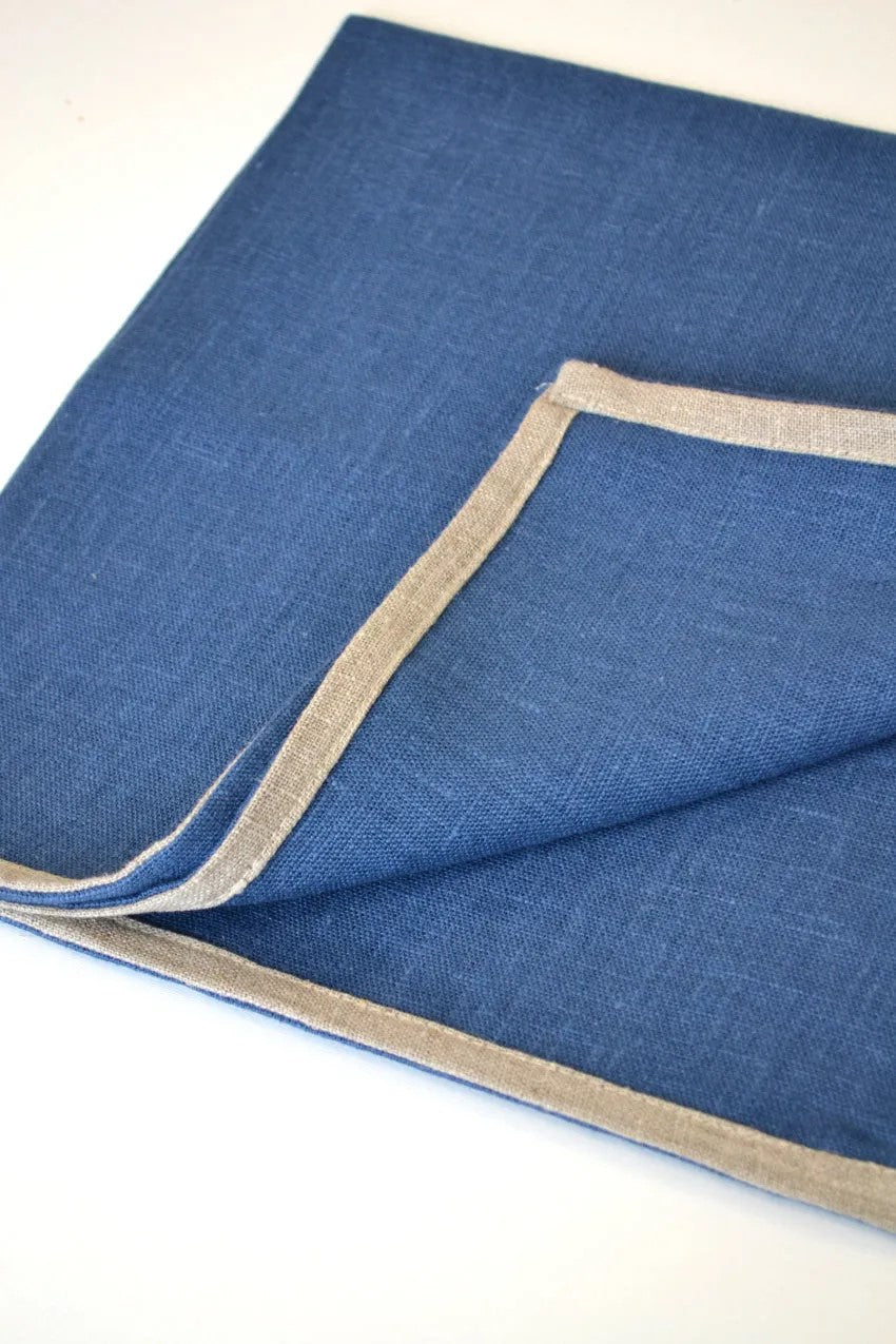 Napkin - Laurel - Cadet Blue + Natural