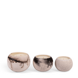 Stone Crackle Candle - White