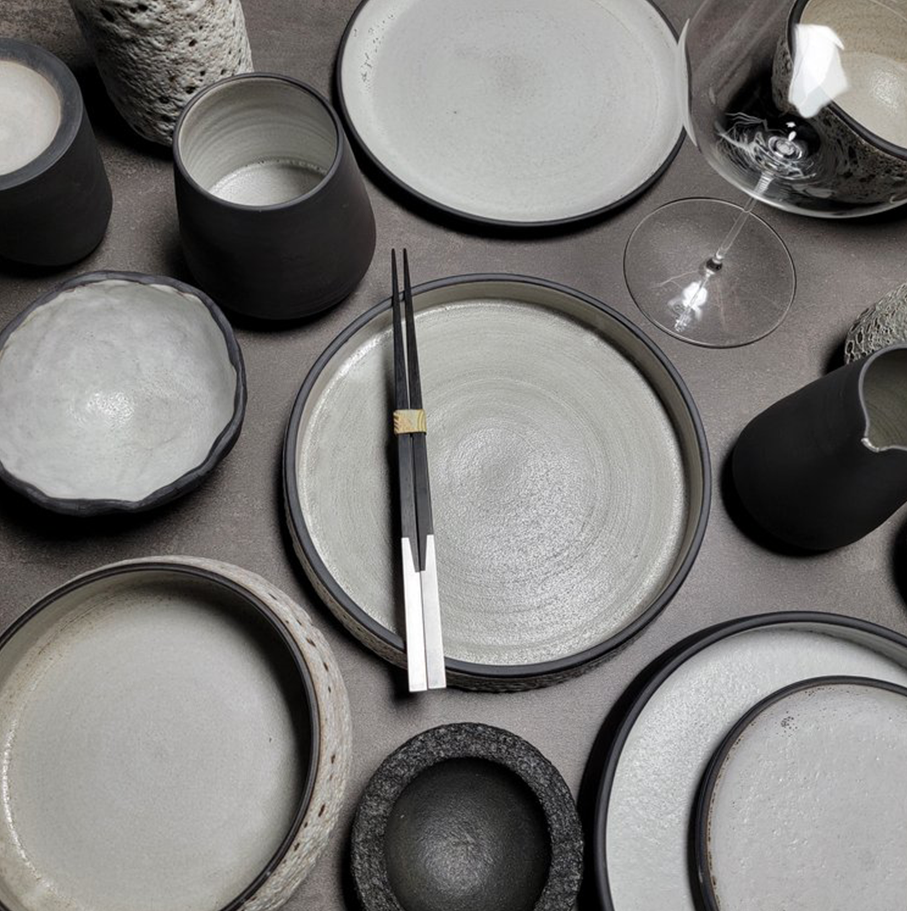 Blackware High Salad Plate - White