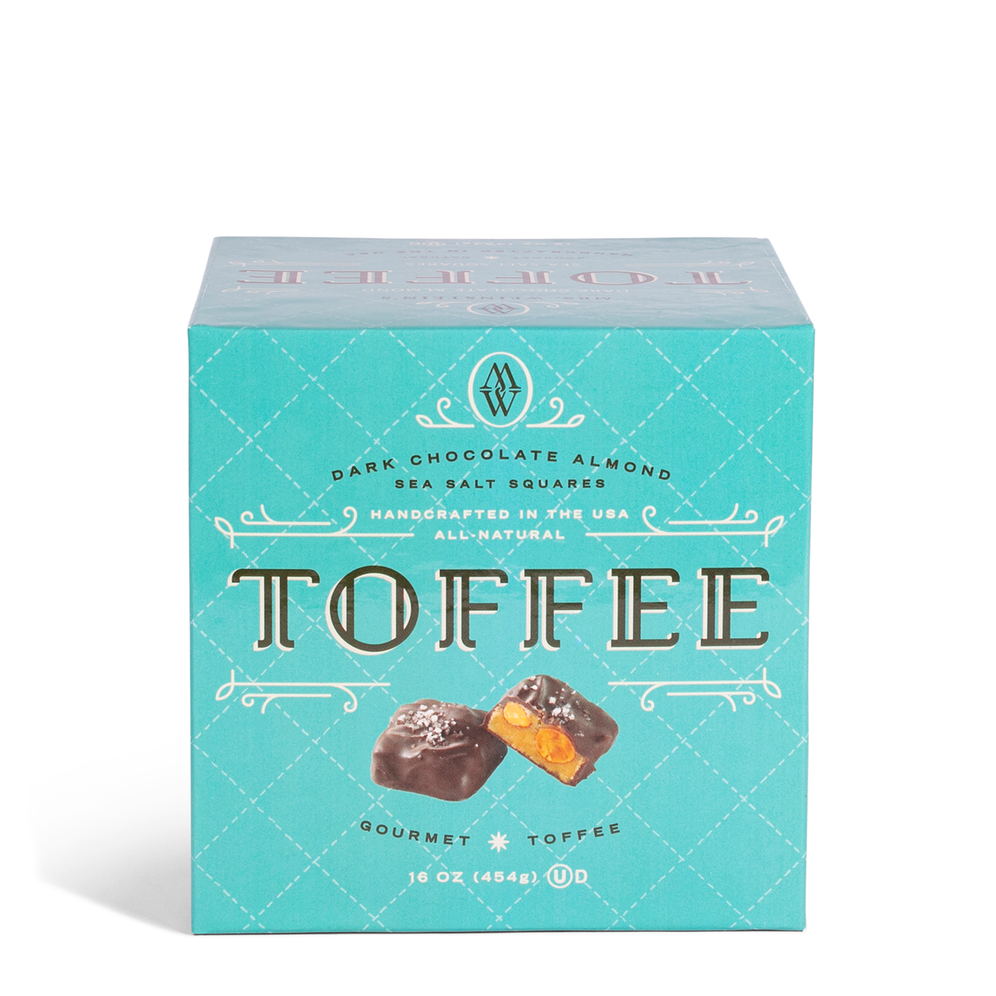 Dark Chocolate Almond Sea Salt Toffee Squares