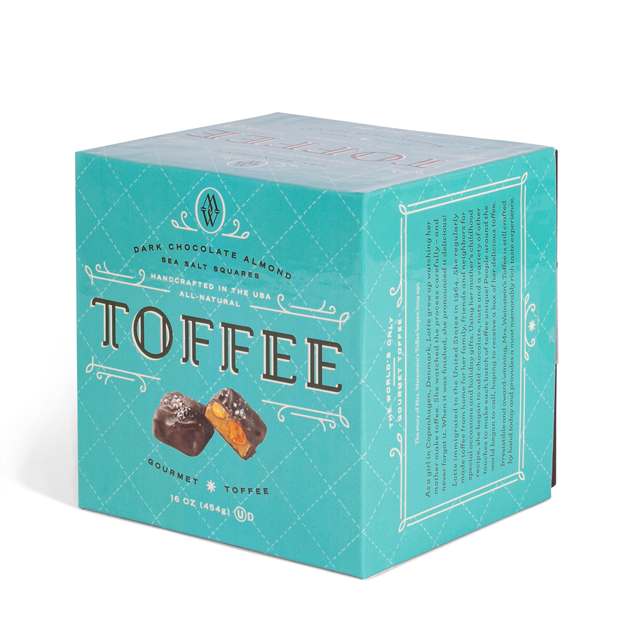 Dark Chocolate Almond Sea Salt Toffee Squares