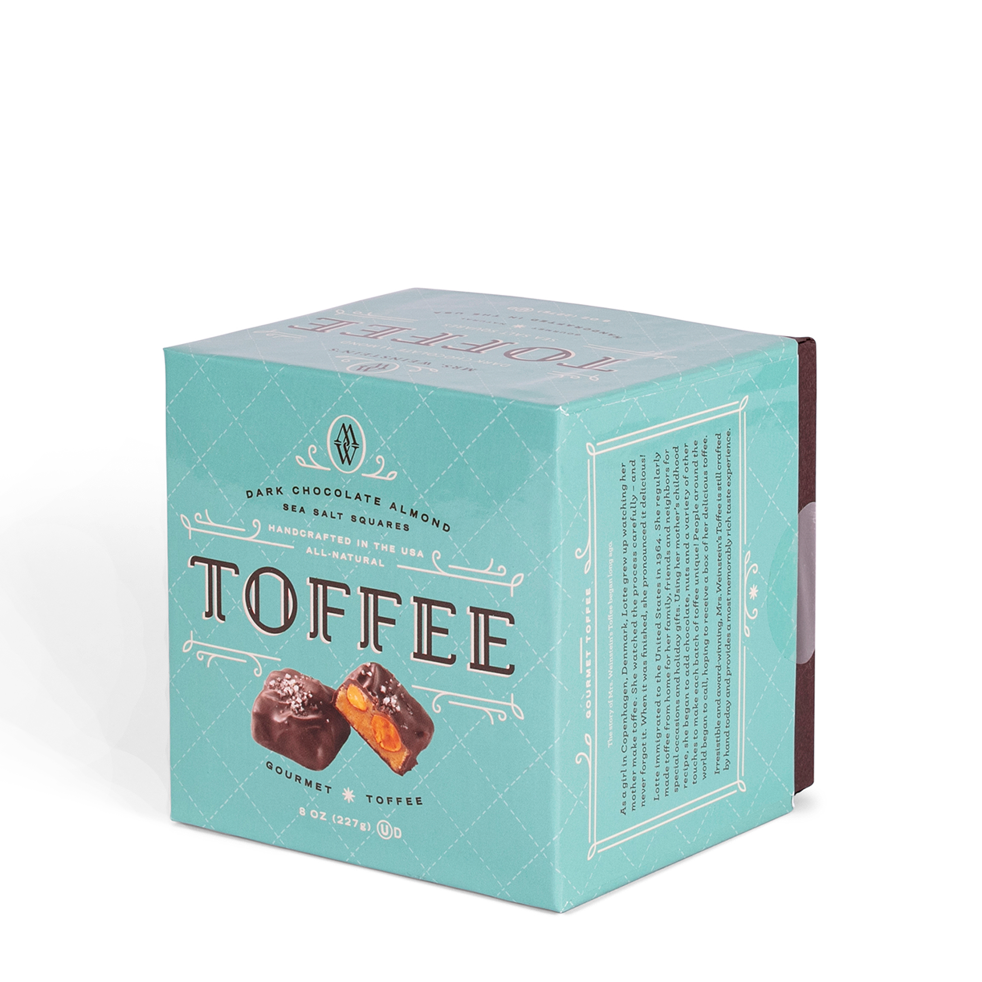 Dark Chocolate Almond Sea Salt Toffee Squares