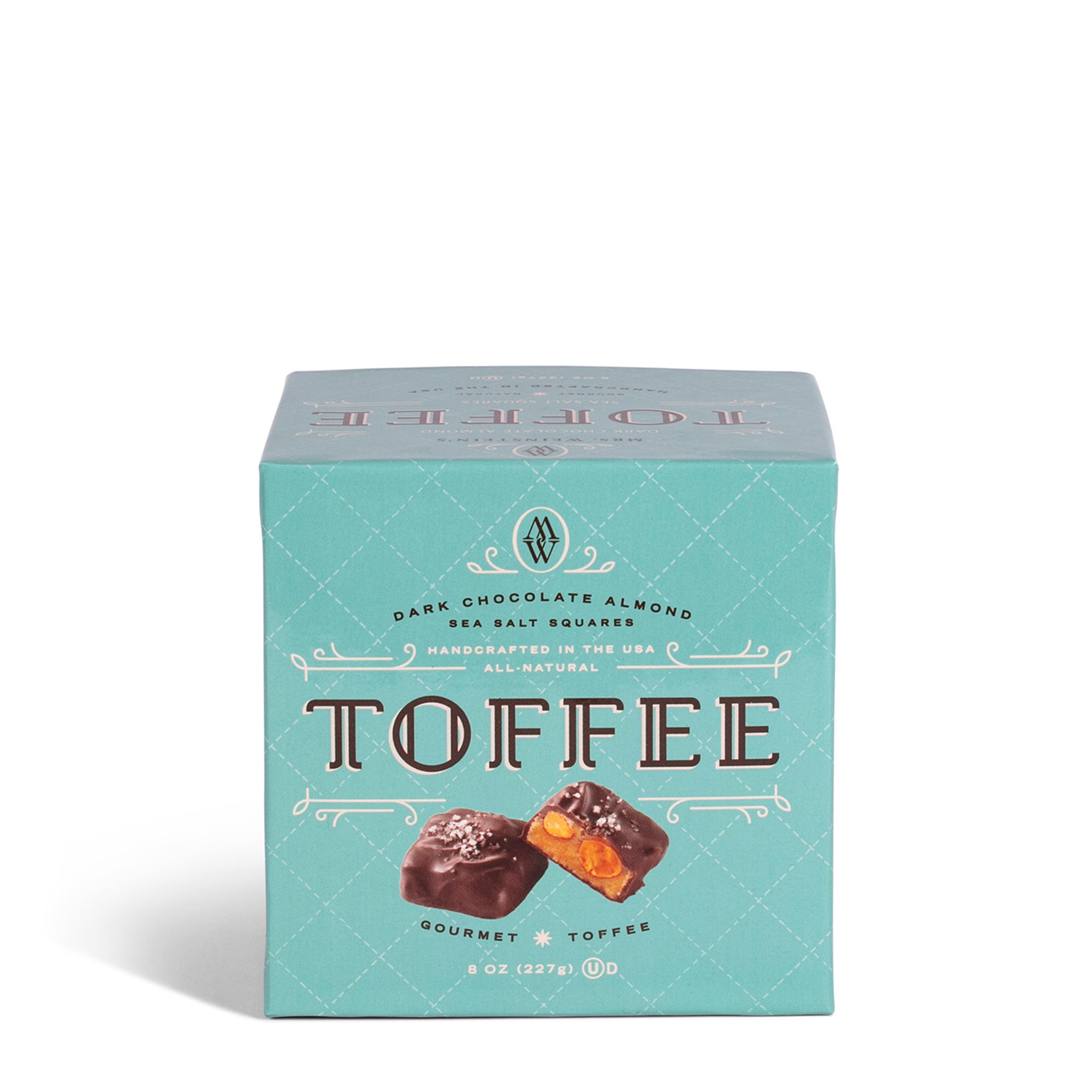 Dark Chocolate Almond Sea Salt Toffee Squares