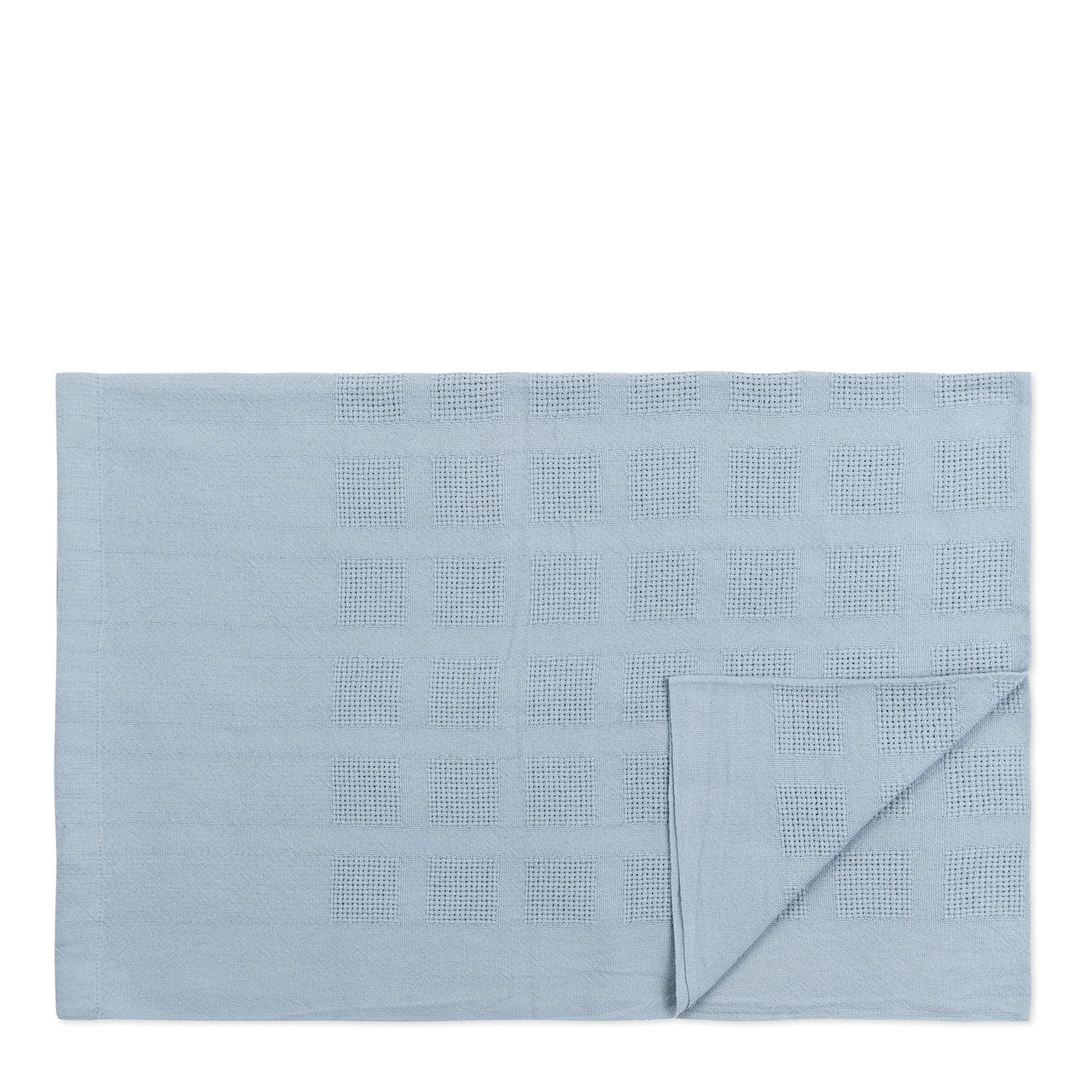 Organic Cot Baby Blanket - Blue Green