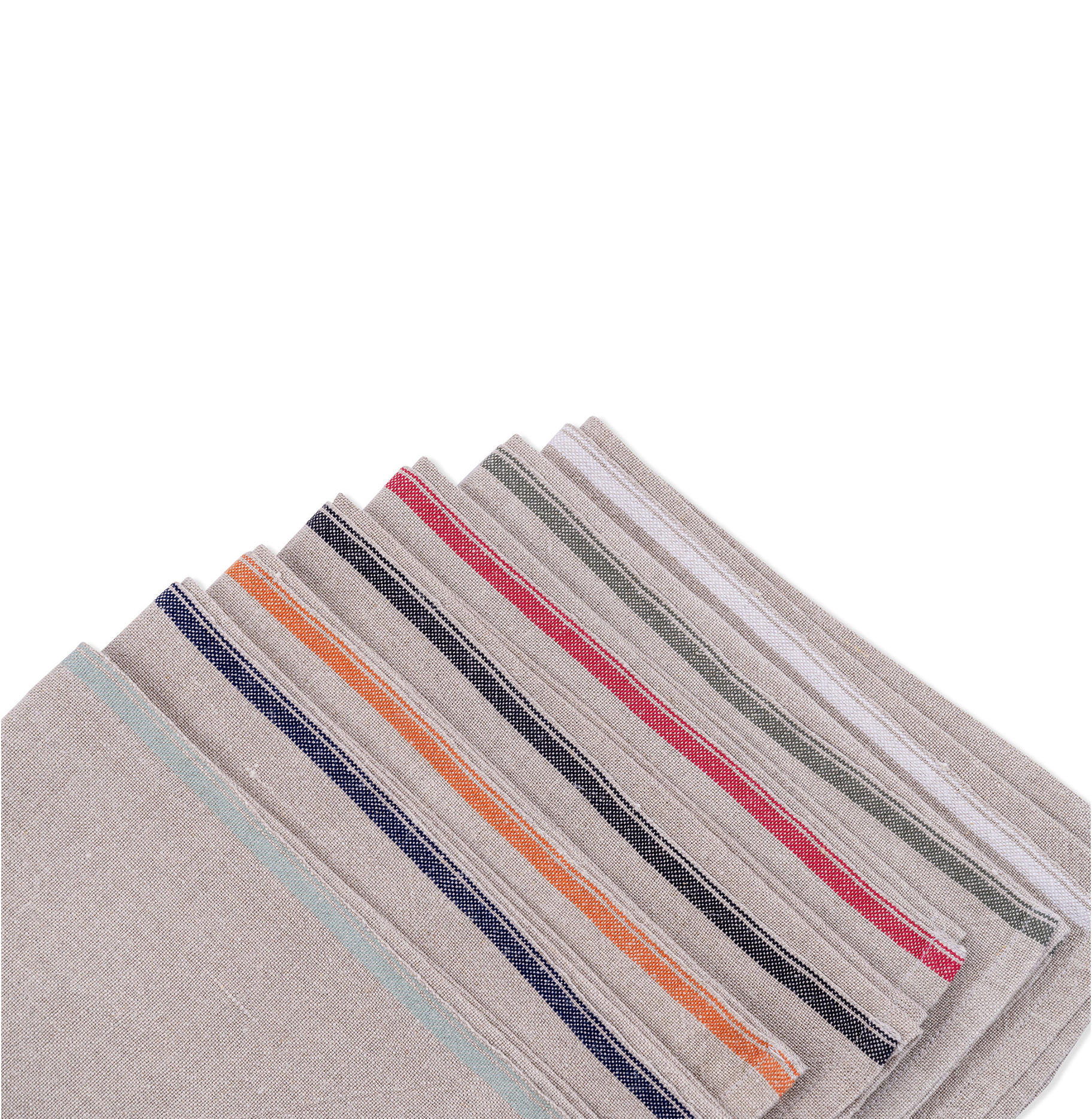 Selvedge Linen Serviette - Duck Egg