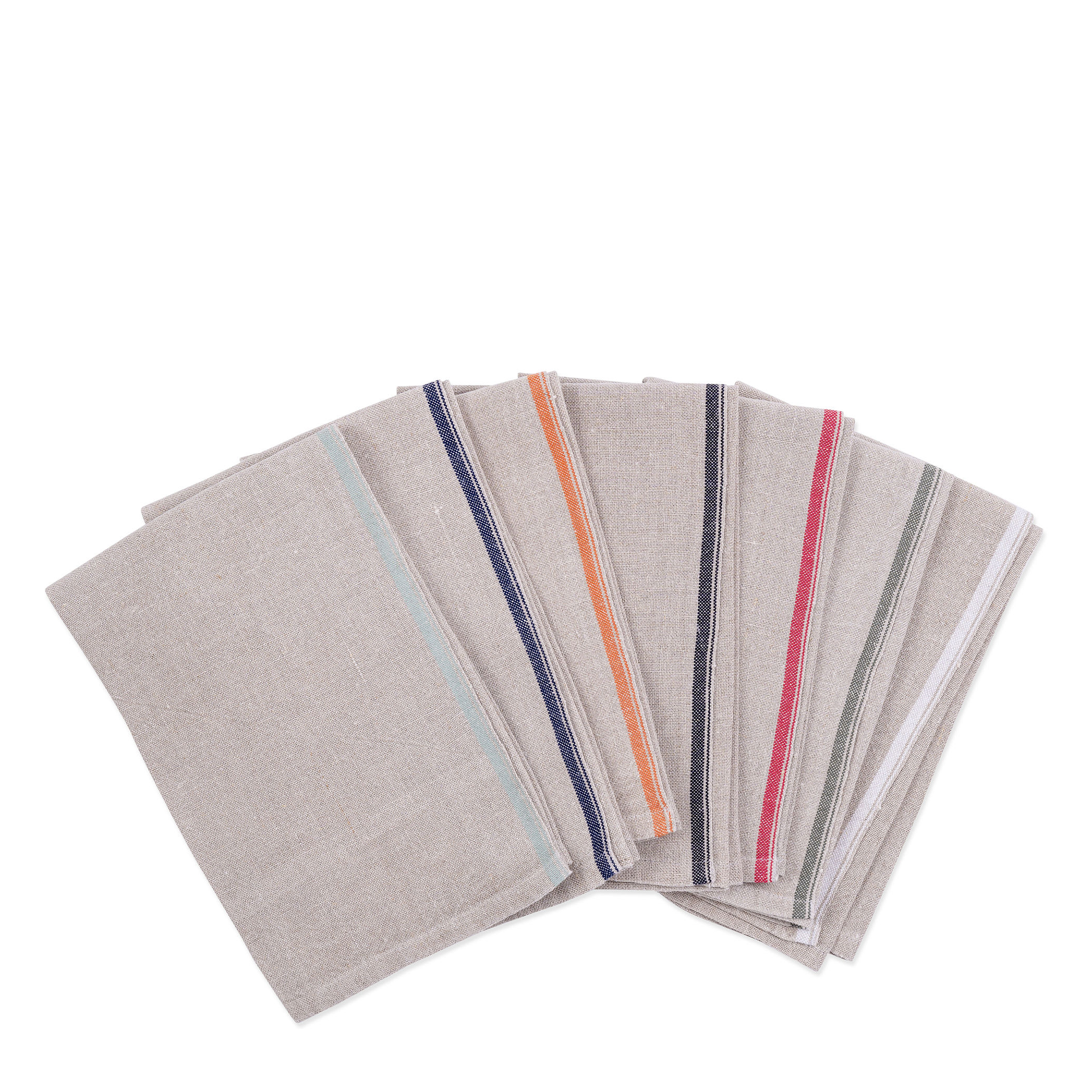 Selvedge Linen Serviette - Duck Egg
