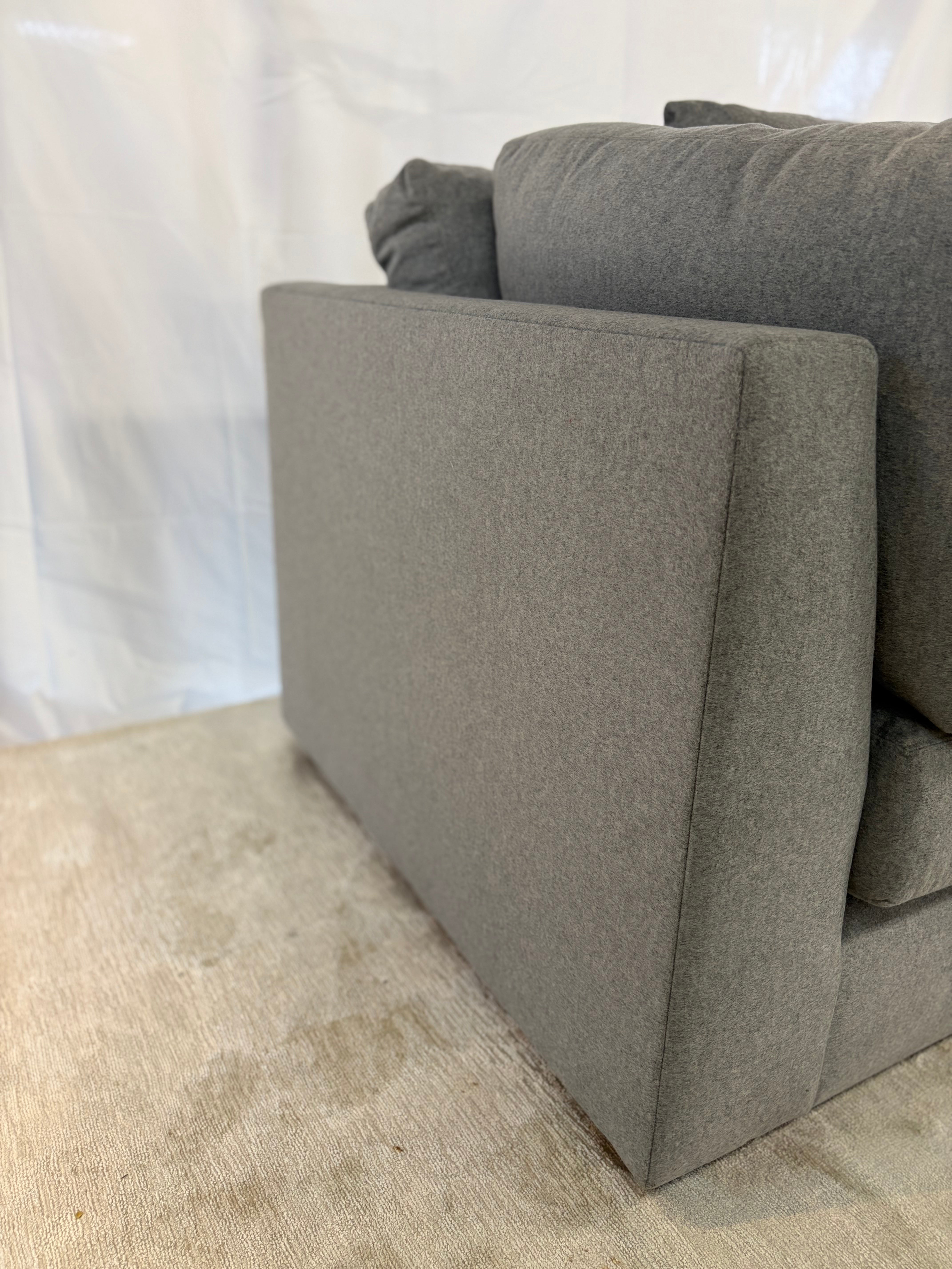 Sofa with Ottoman - Grey