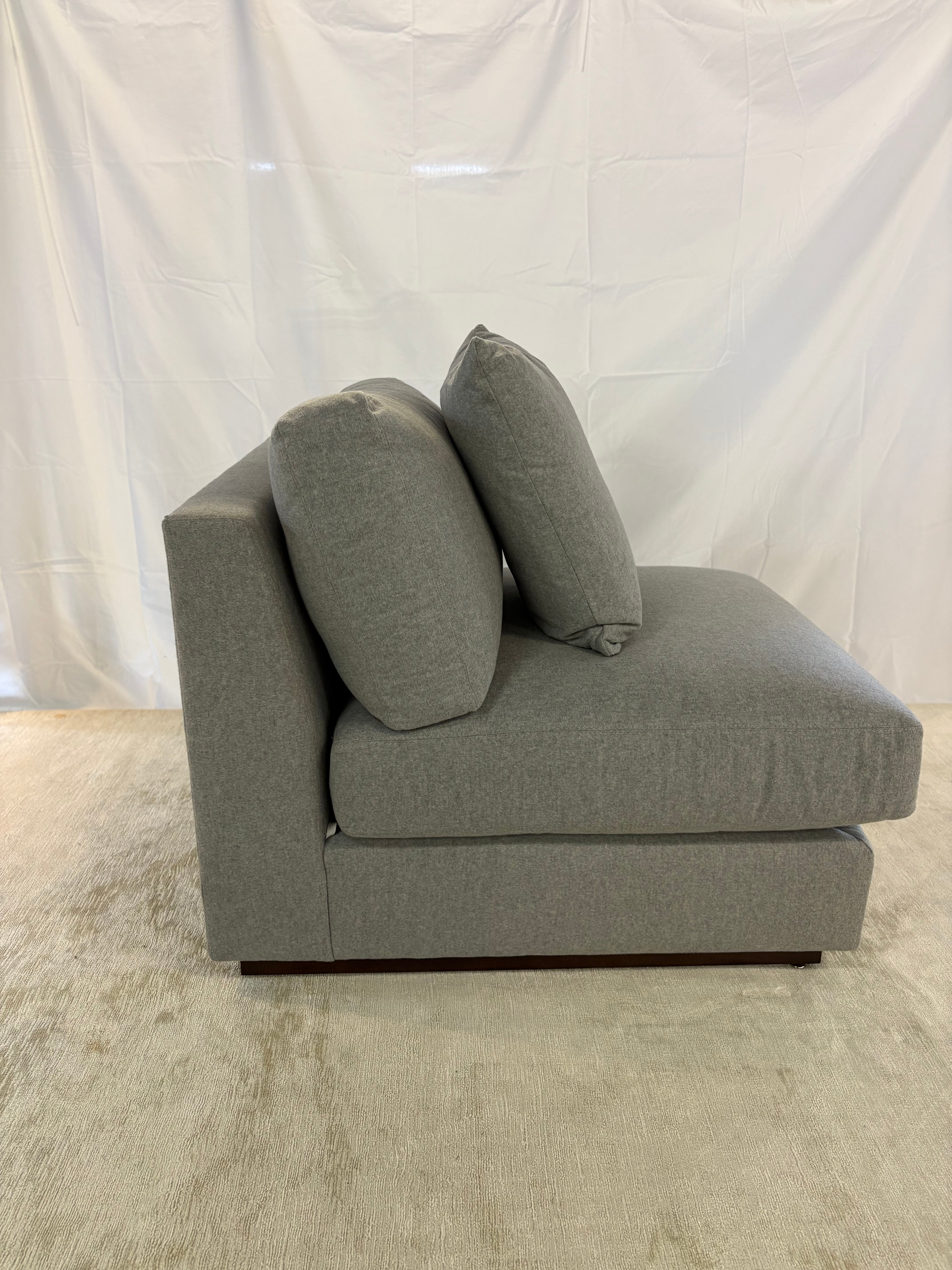 Sofa with Ottoman - Grey