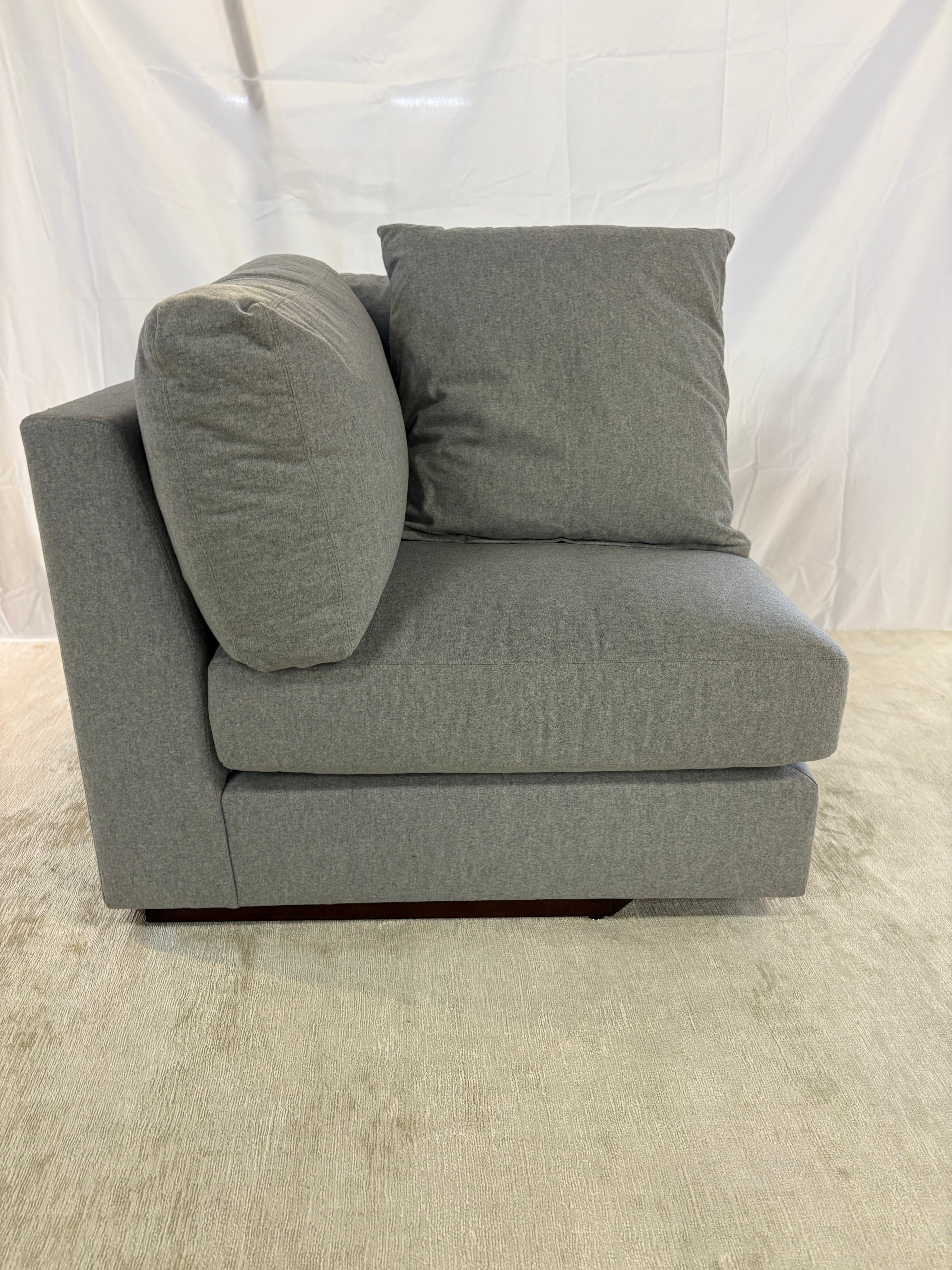 Sofa with Ottoman - Grey