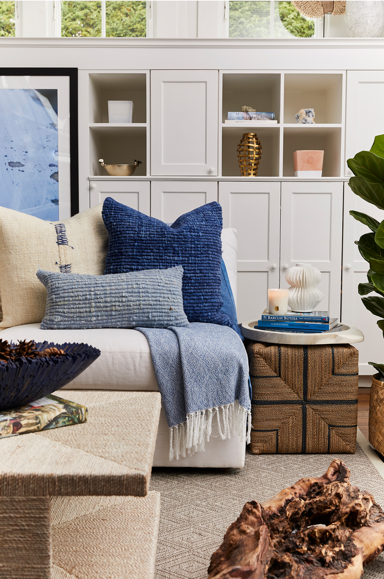 Makun Texturized Pillow - Blue