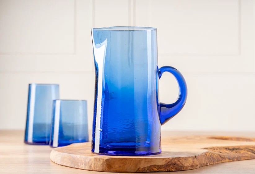 Moroccan Cone Jug - Blue