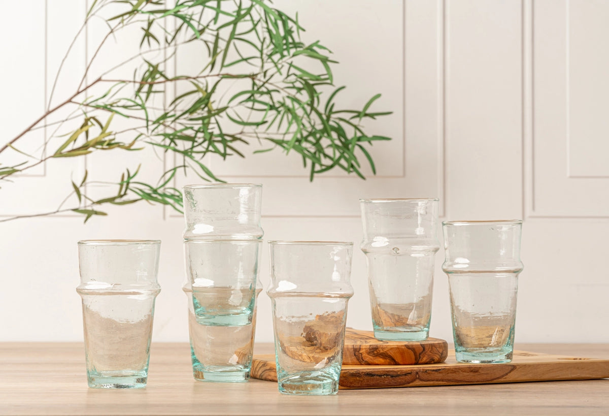 Moroccan Beldi Glassware - Clear