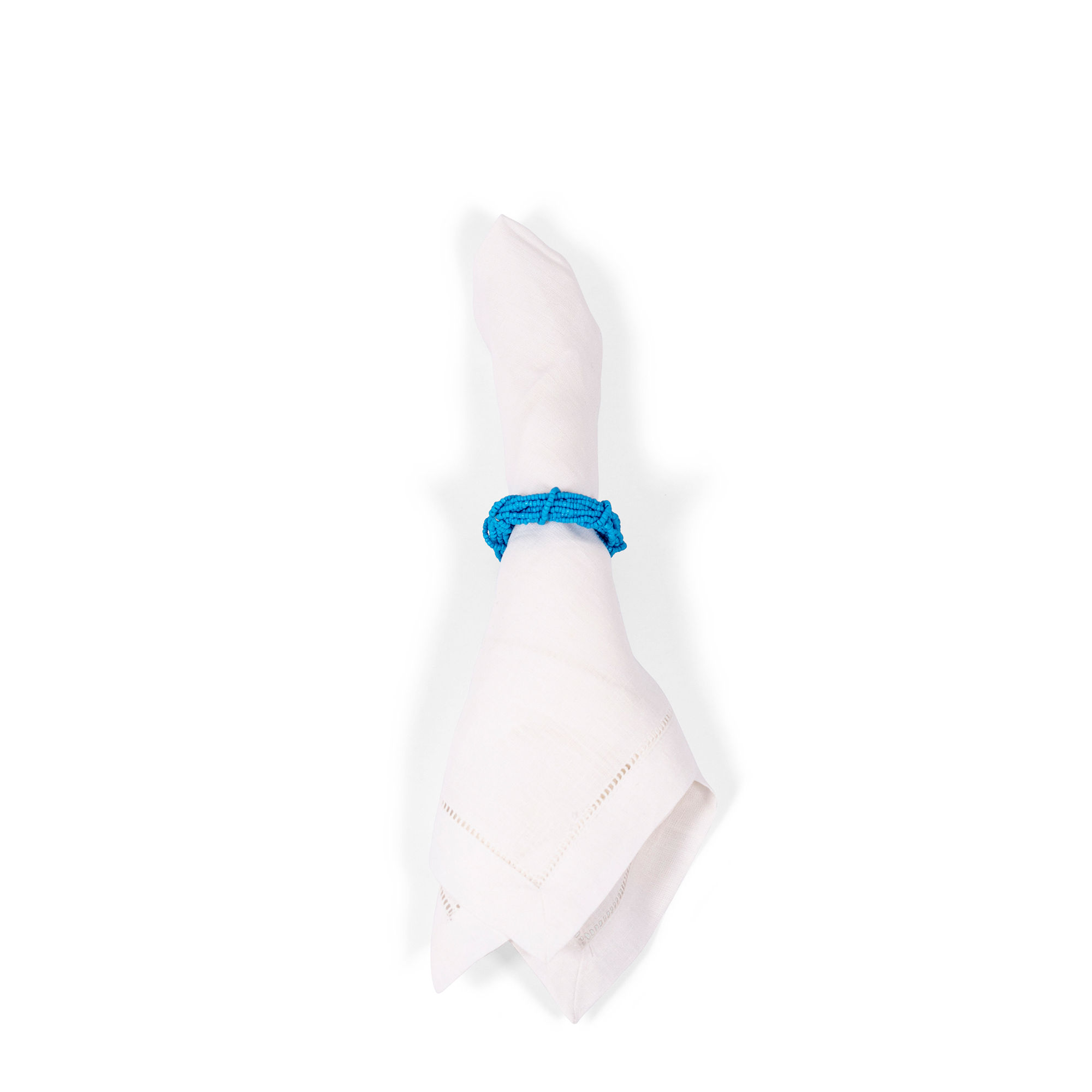 Twist Beaded Napkin Ring - Turquoise