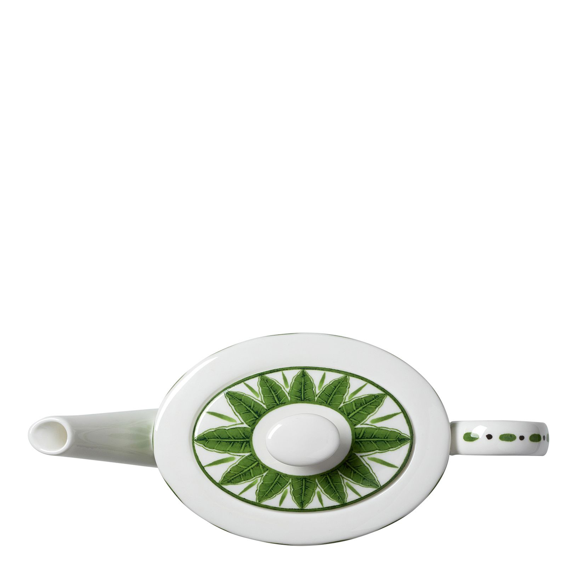 Sultan’s Garden Oval Teapot + Lid — Green