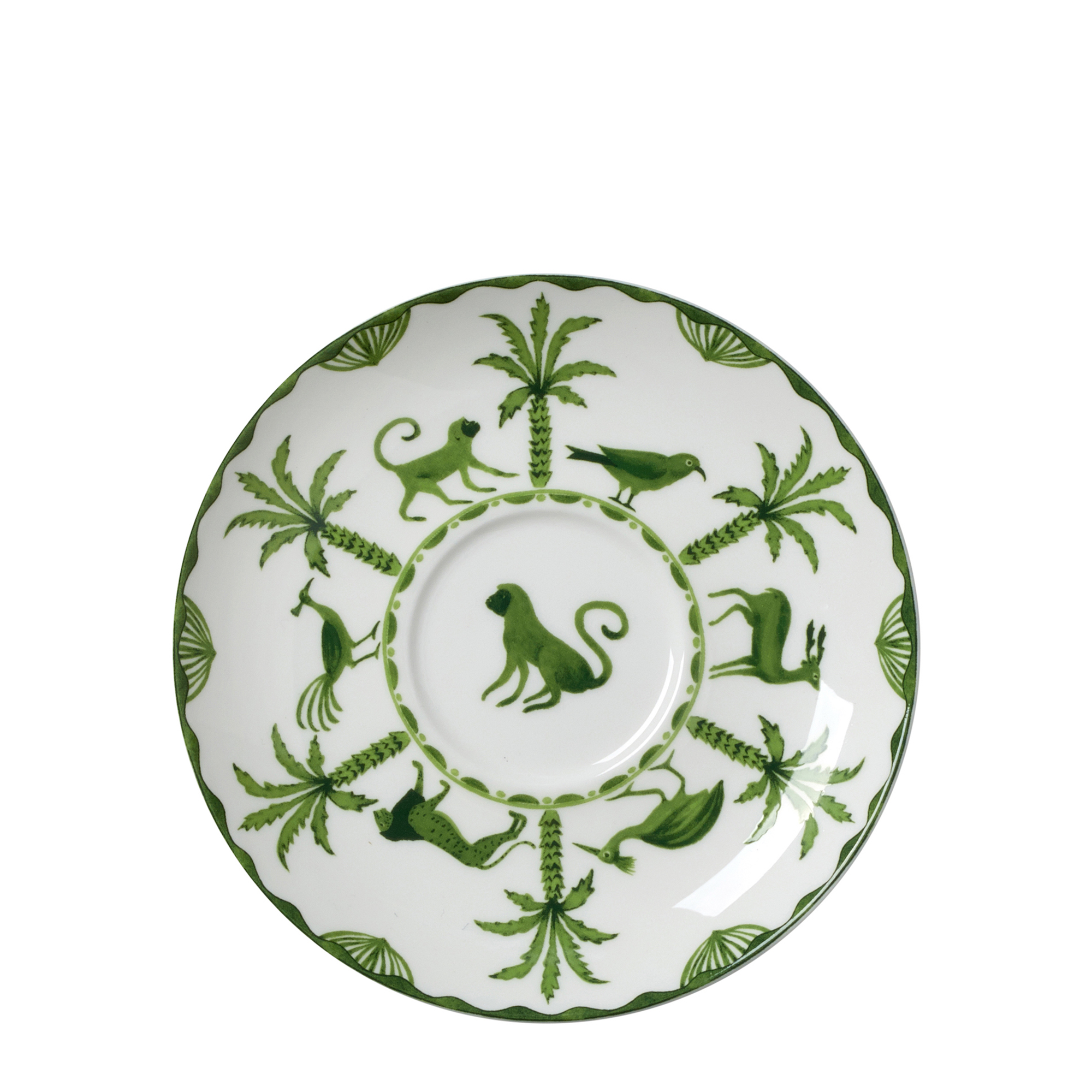 Sultan’s Garden Tea Cup Saucer — Jungle Green