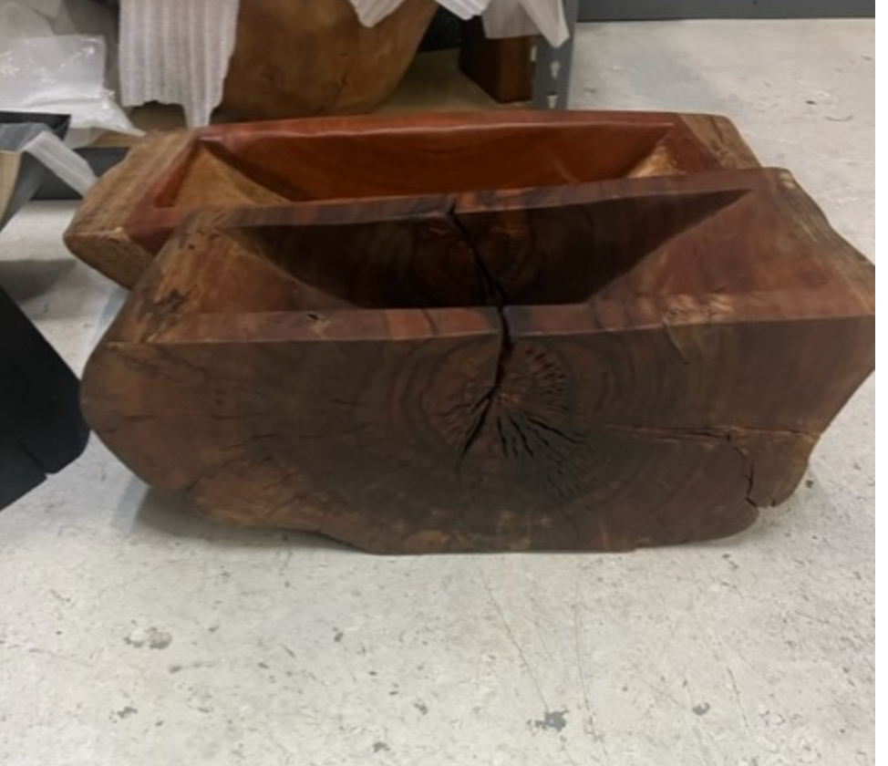 Reclaimed Wood Odd Bowl - Natural