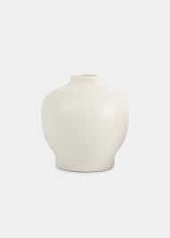 Ceramic Blossom Vase - Matte White