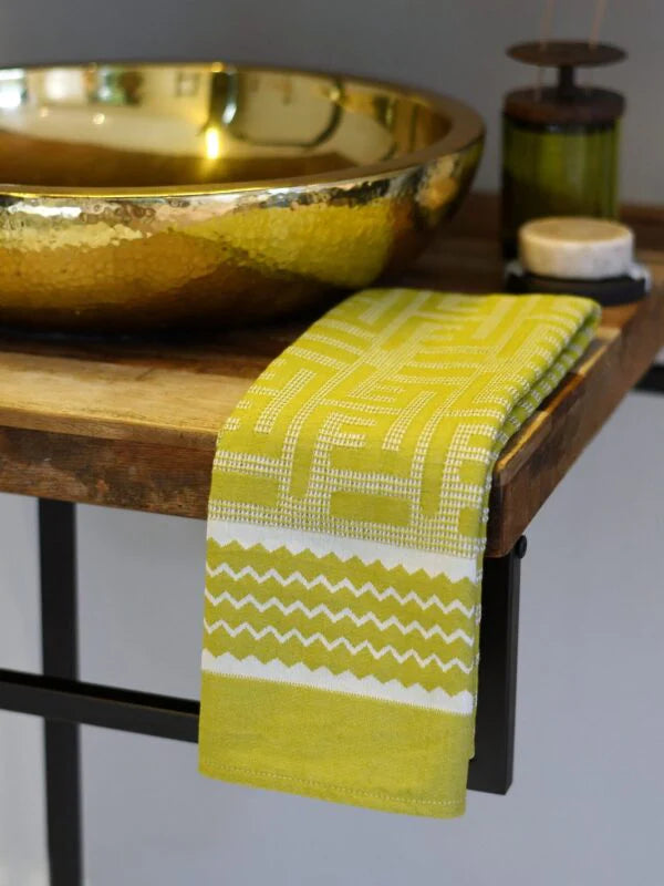 Kuba Waffle Hand Towel - Yellow