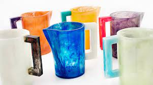 Pearl's Pitcher - Coral + White