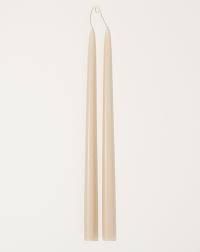 Dipped Taper Candles - Parchment