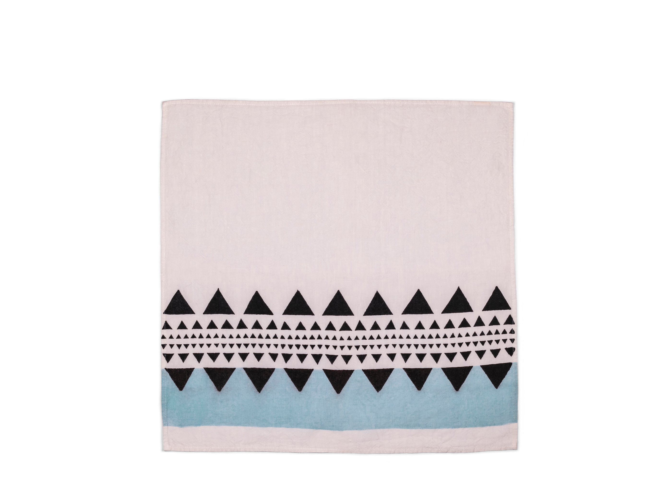 Geo Napkin - Aqua + Black