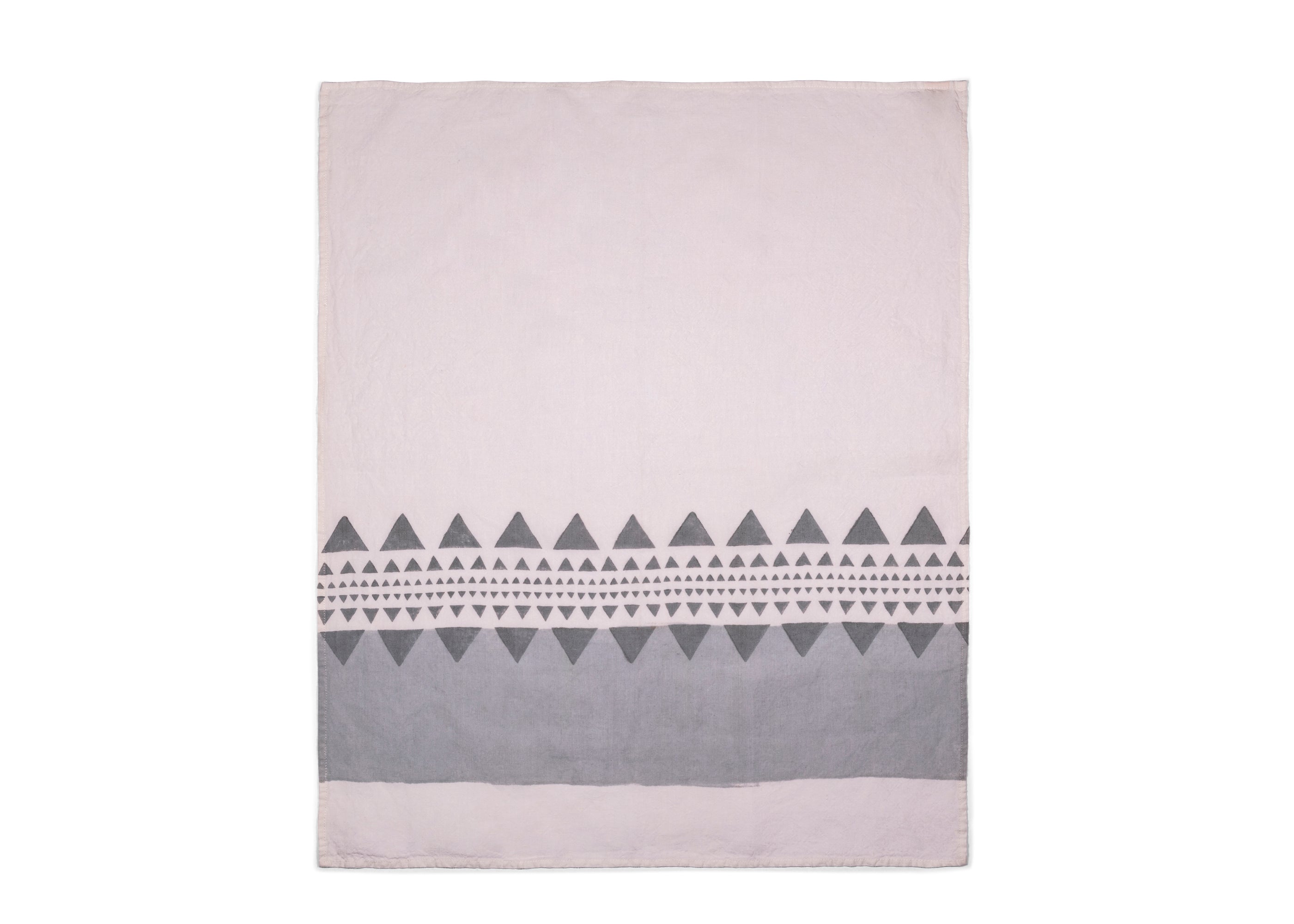 Geo Tea Towel - Grey + Silver
