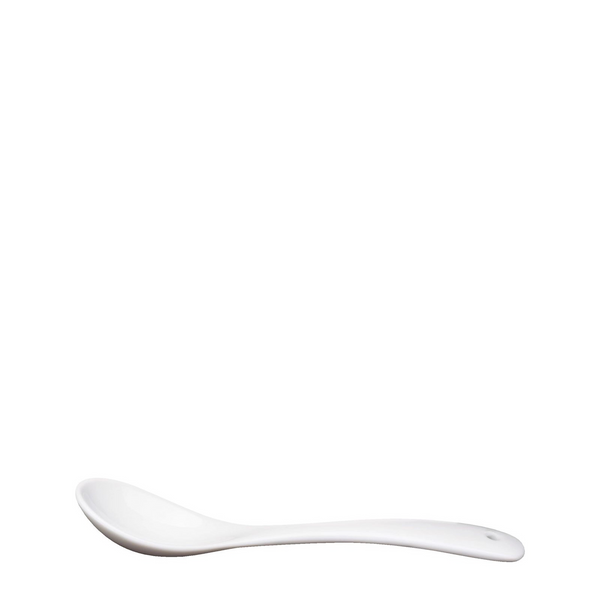 Small and delicate utensils made from white porcelain, these spoons are ideal for serving and enjoying small portions of desserts, condiments, or tasting samples.