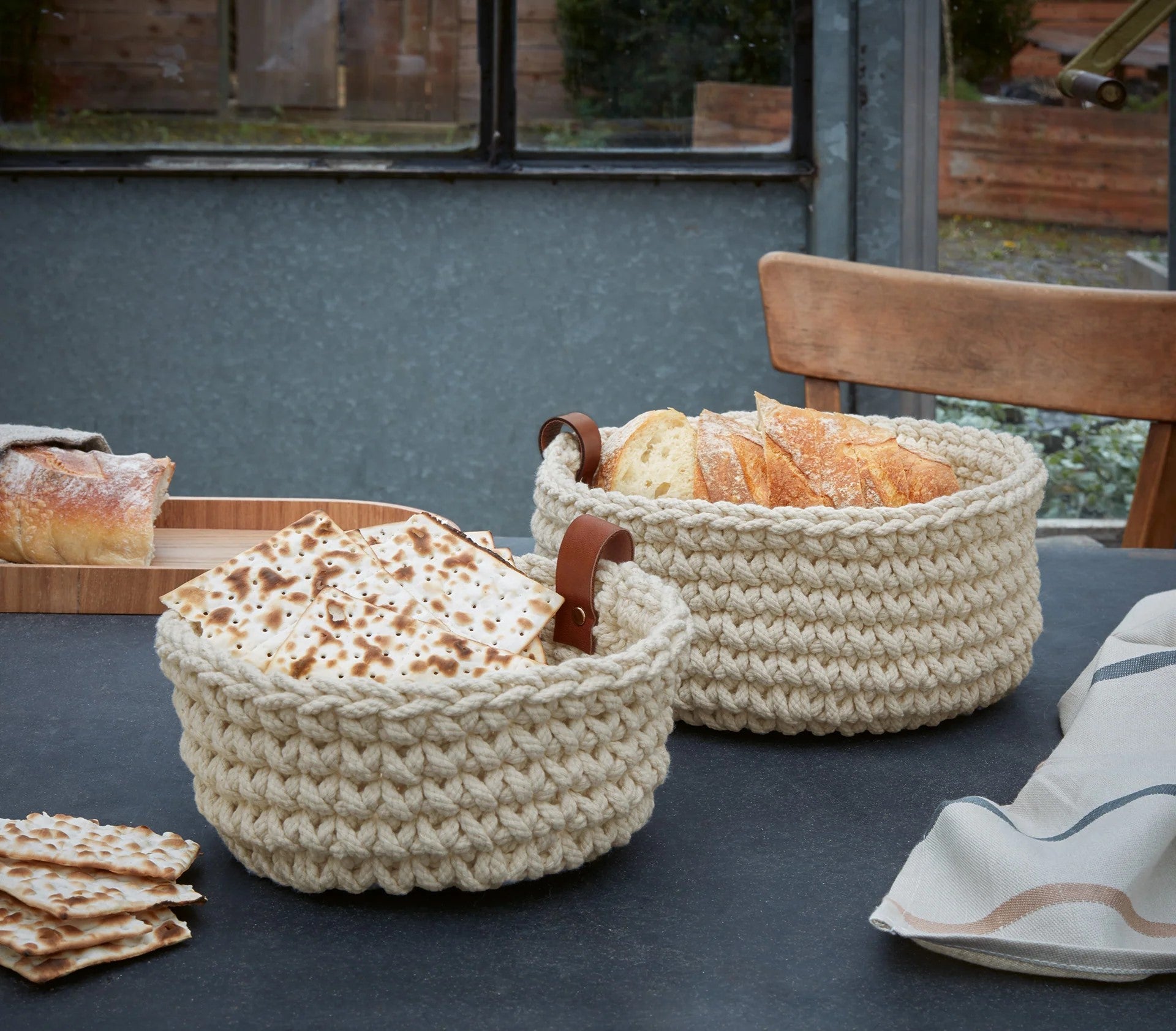 Crochet Basket Medium - Ivory