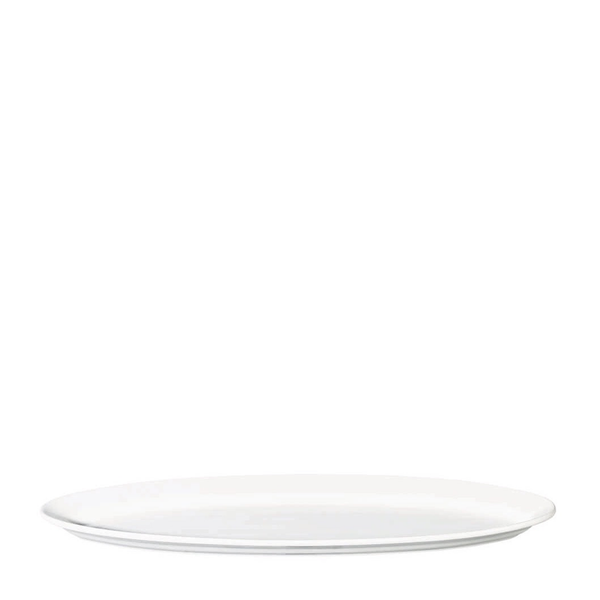 Porcelain oval platter, a sleek and elongated serving dish for presenting appetizers, main courses, or desserts.
