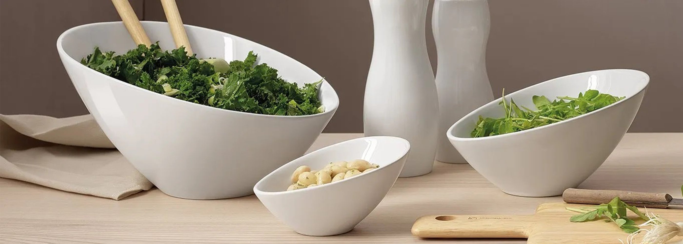 Vongole Asymmetric Porcelain Bowl - Small