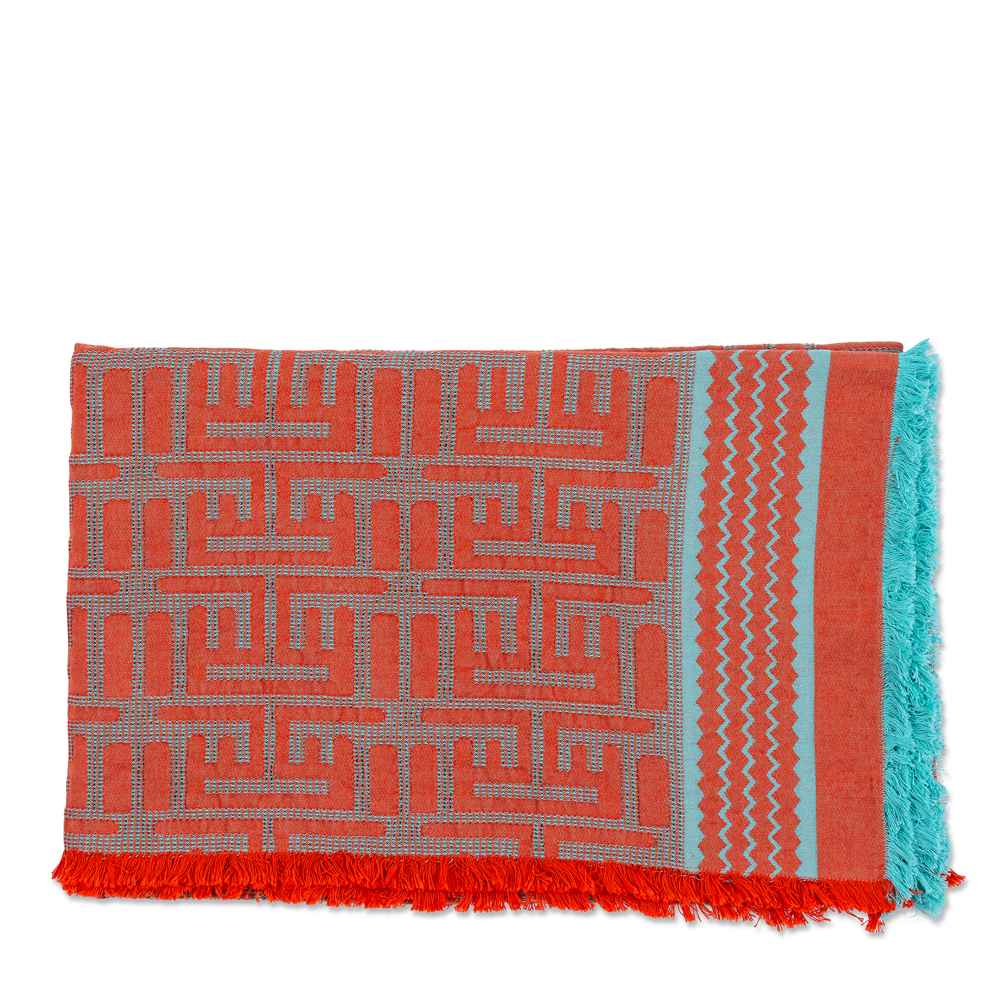Kuba Beach Mat - Clementine + Turquoise