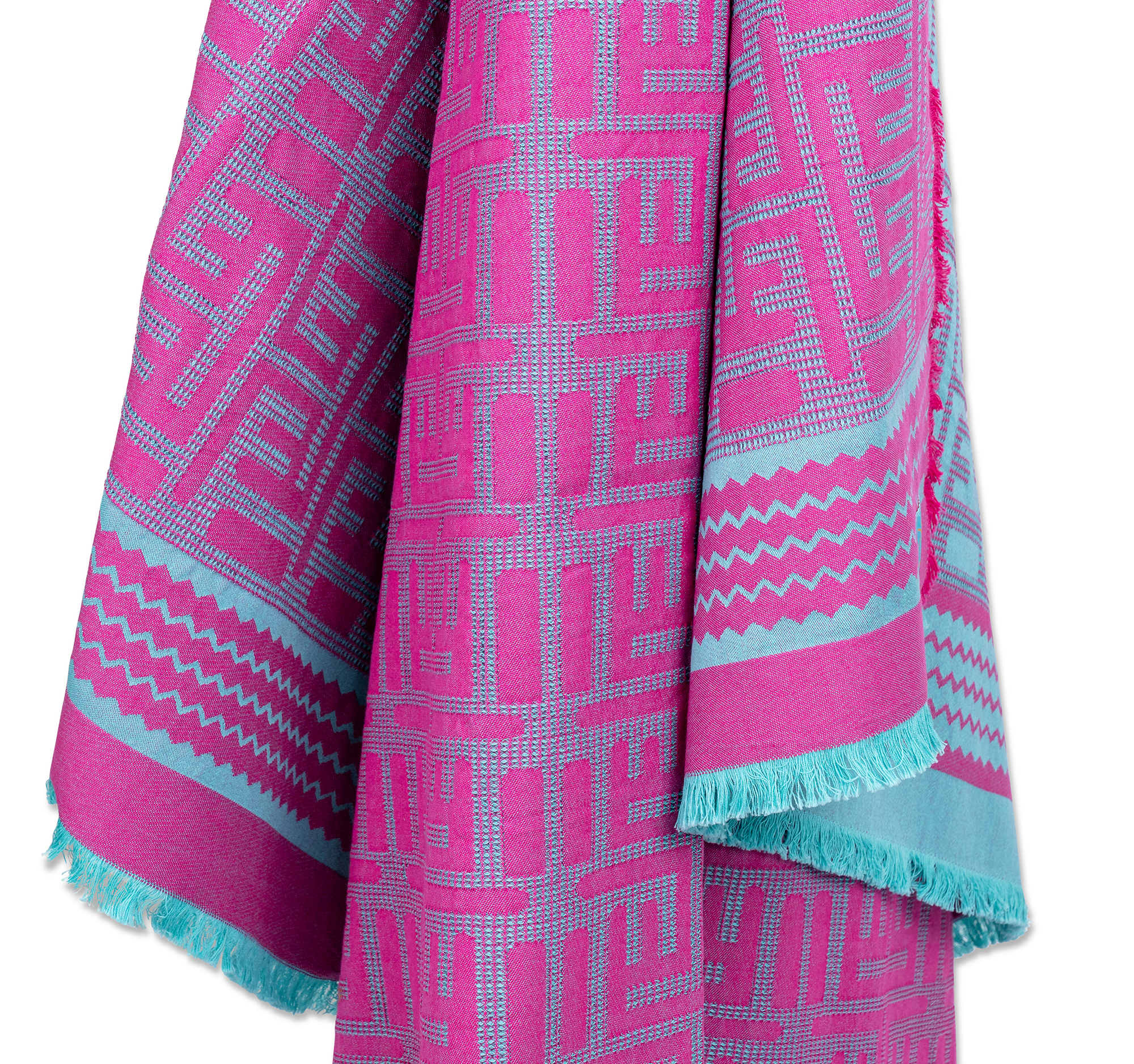Kuba Beach Mat - Pink + Turquoise