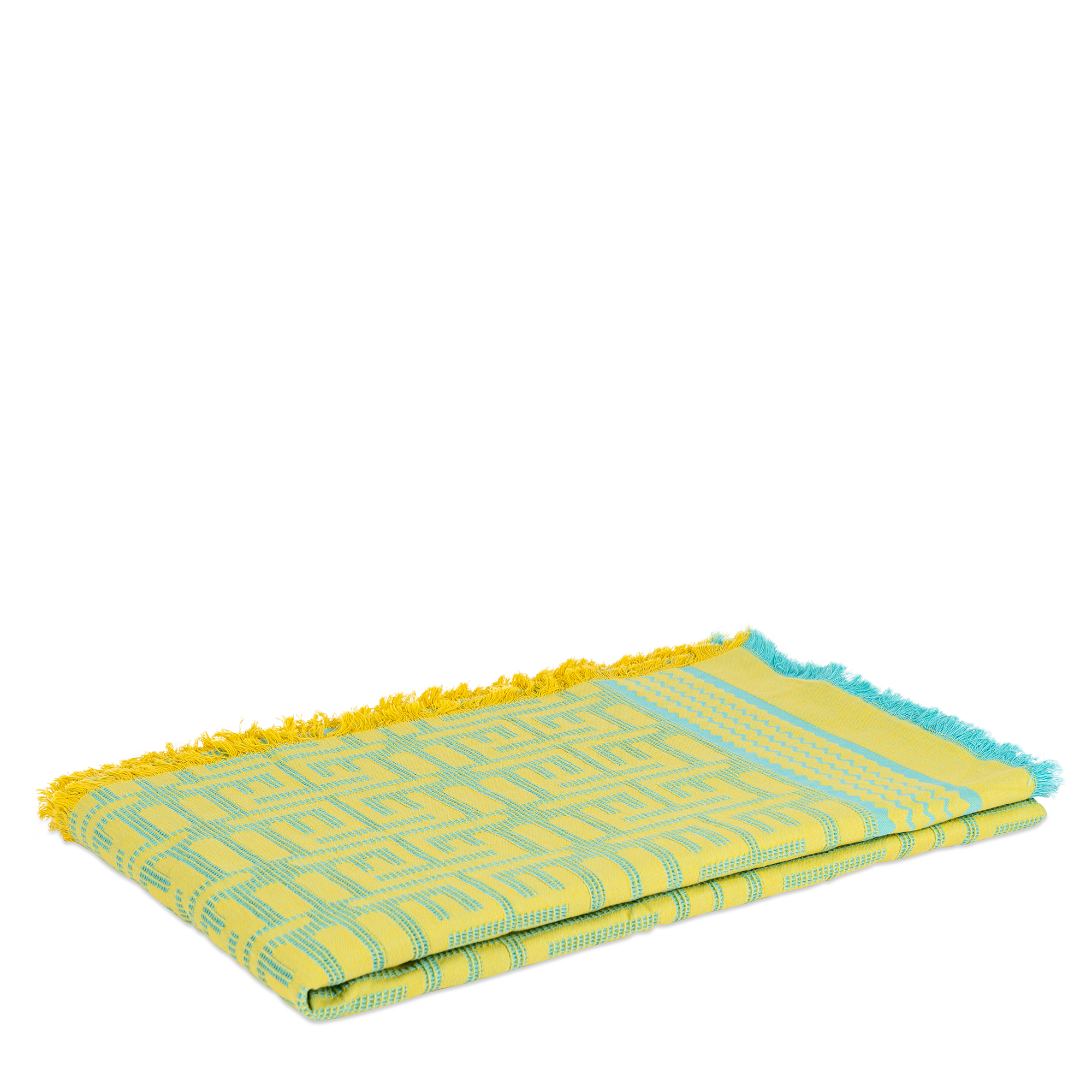 Kuba Beach Mat - Yellow + Turquoise