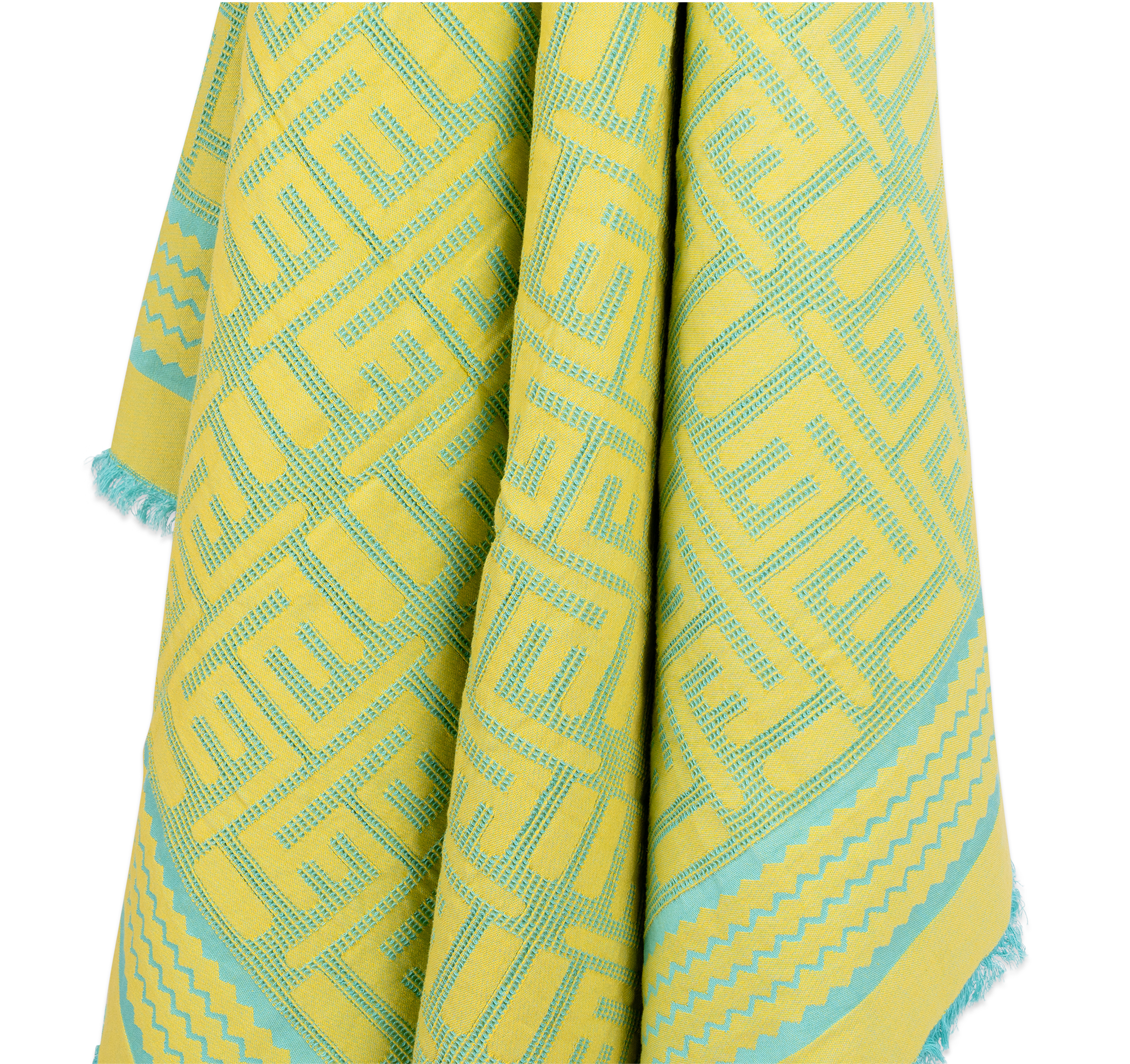 Kuba Beach Mat - Yellow + Turquoise