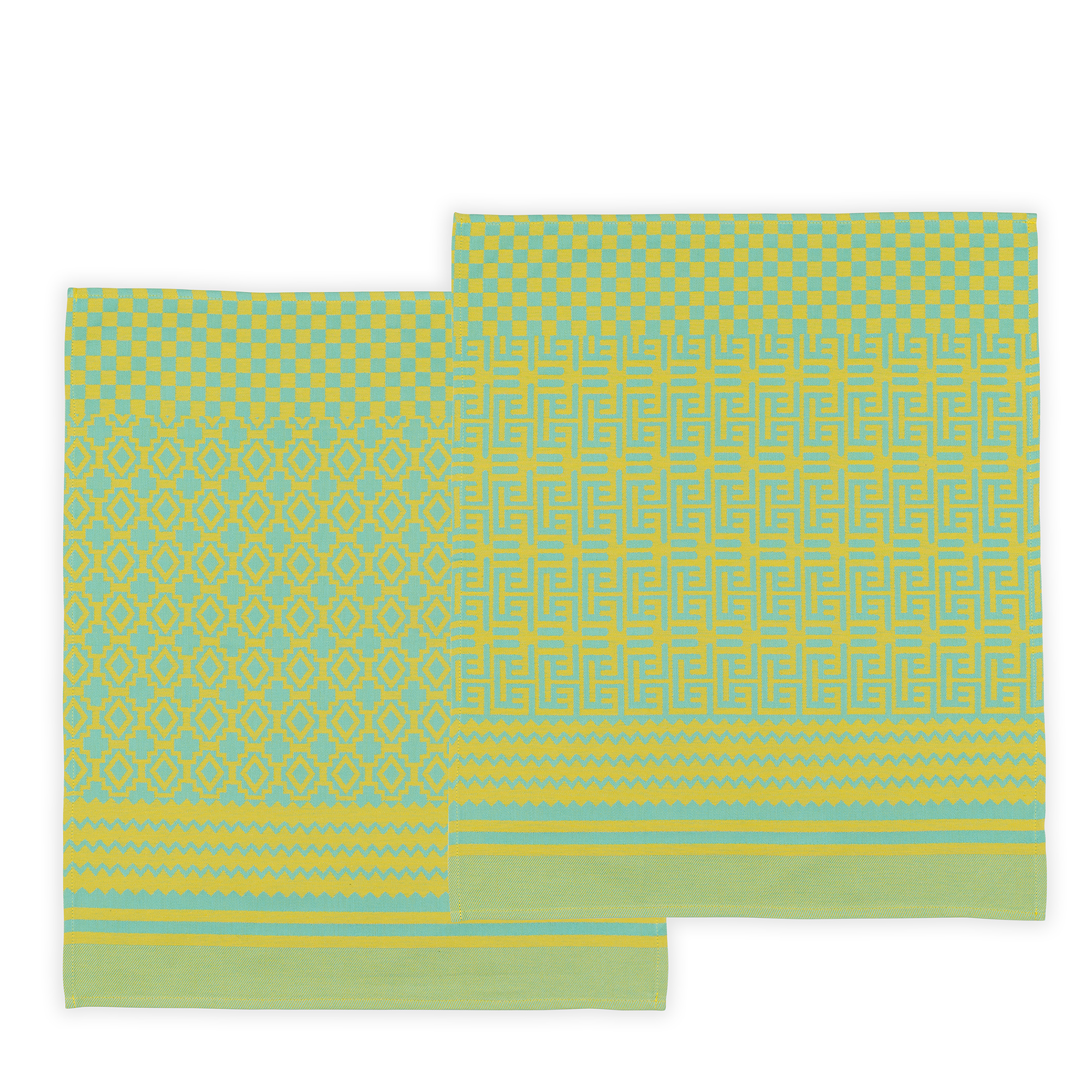 Penta Tea Towel - Geometric Lemon