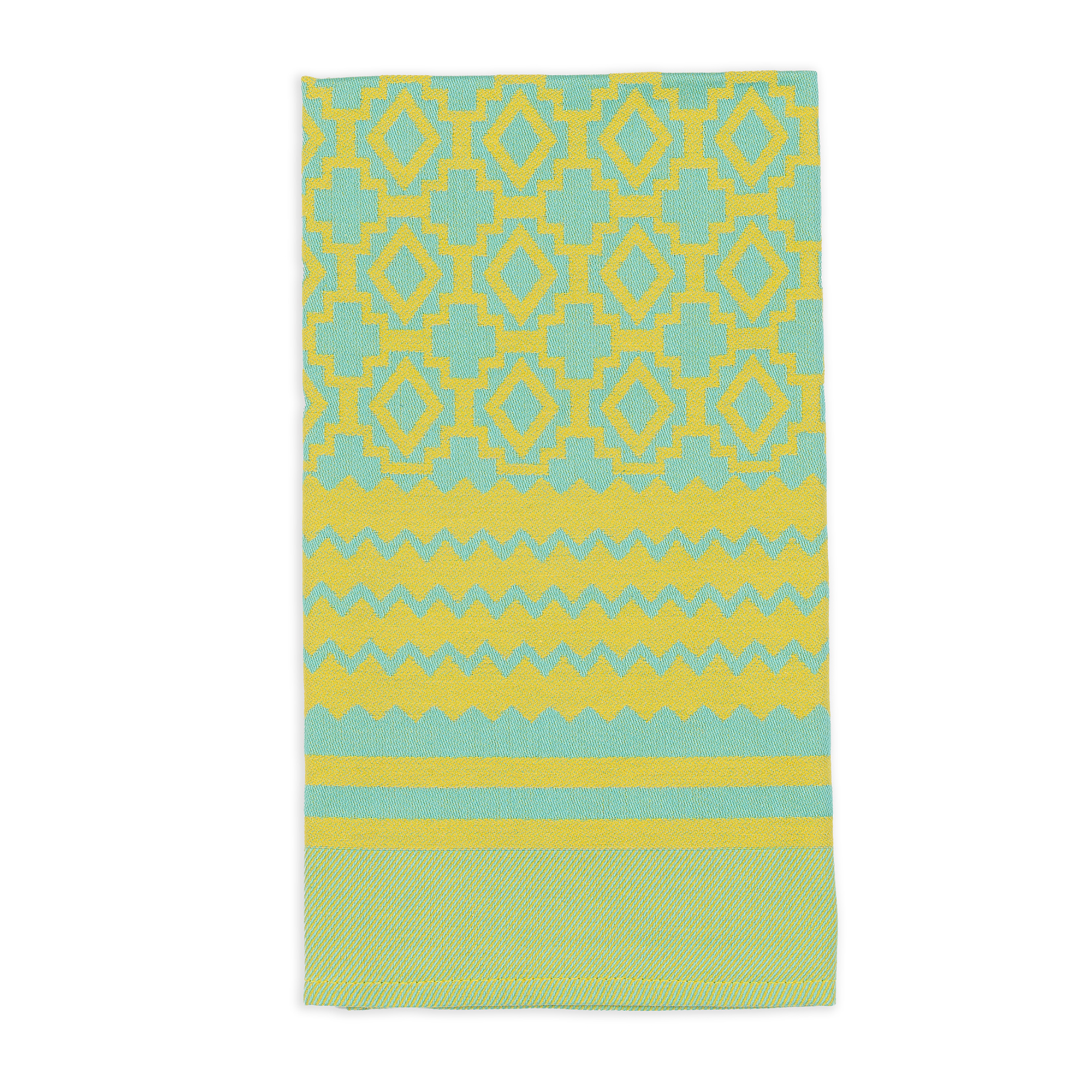 Penta Tea Towel - Geometric Lemon