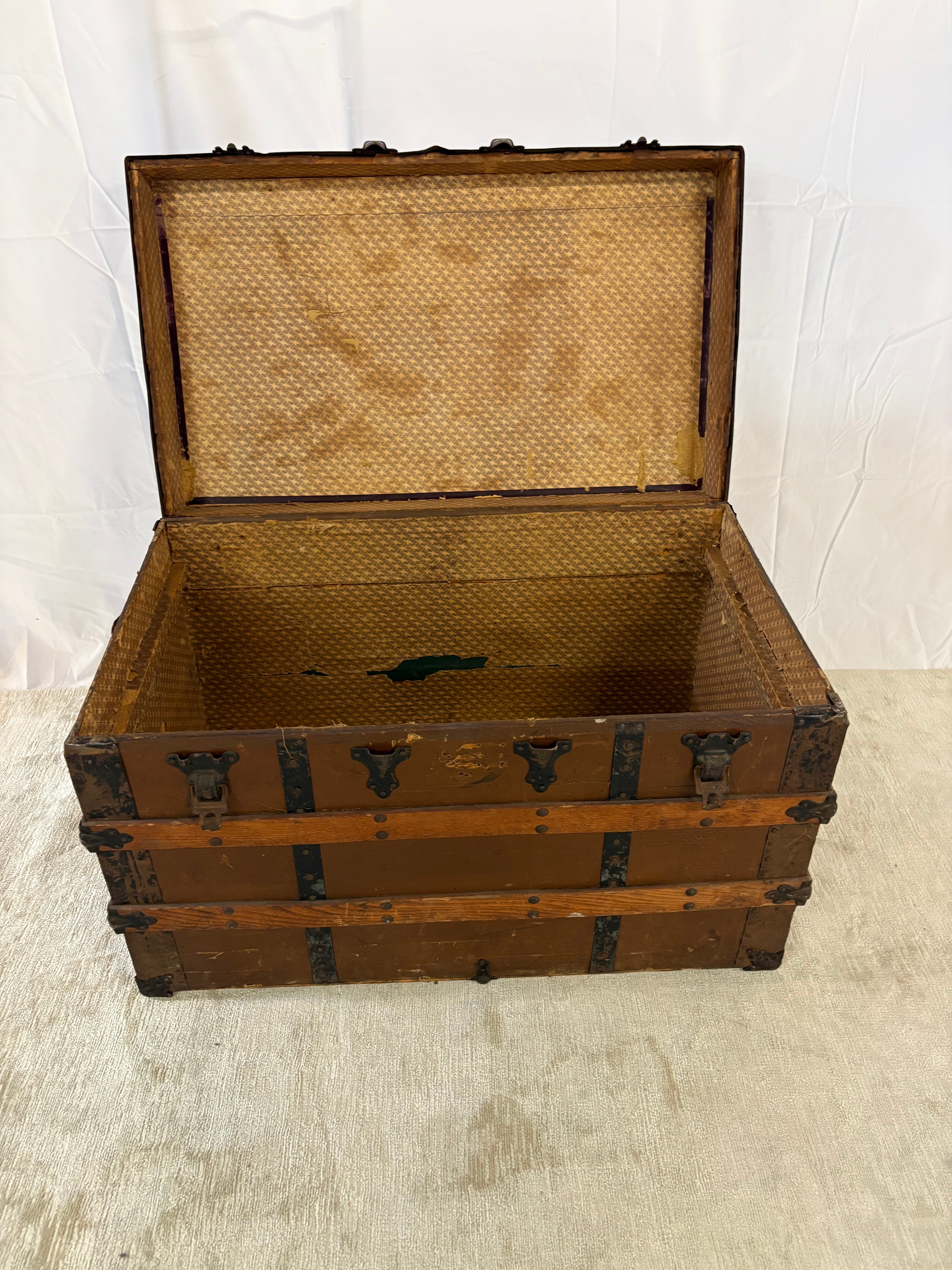 Antique Trunk End Table