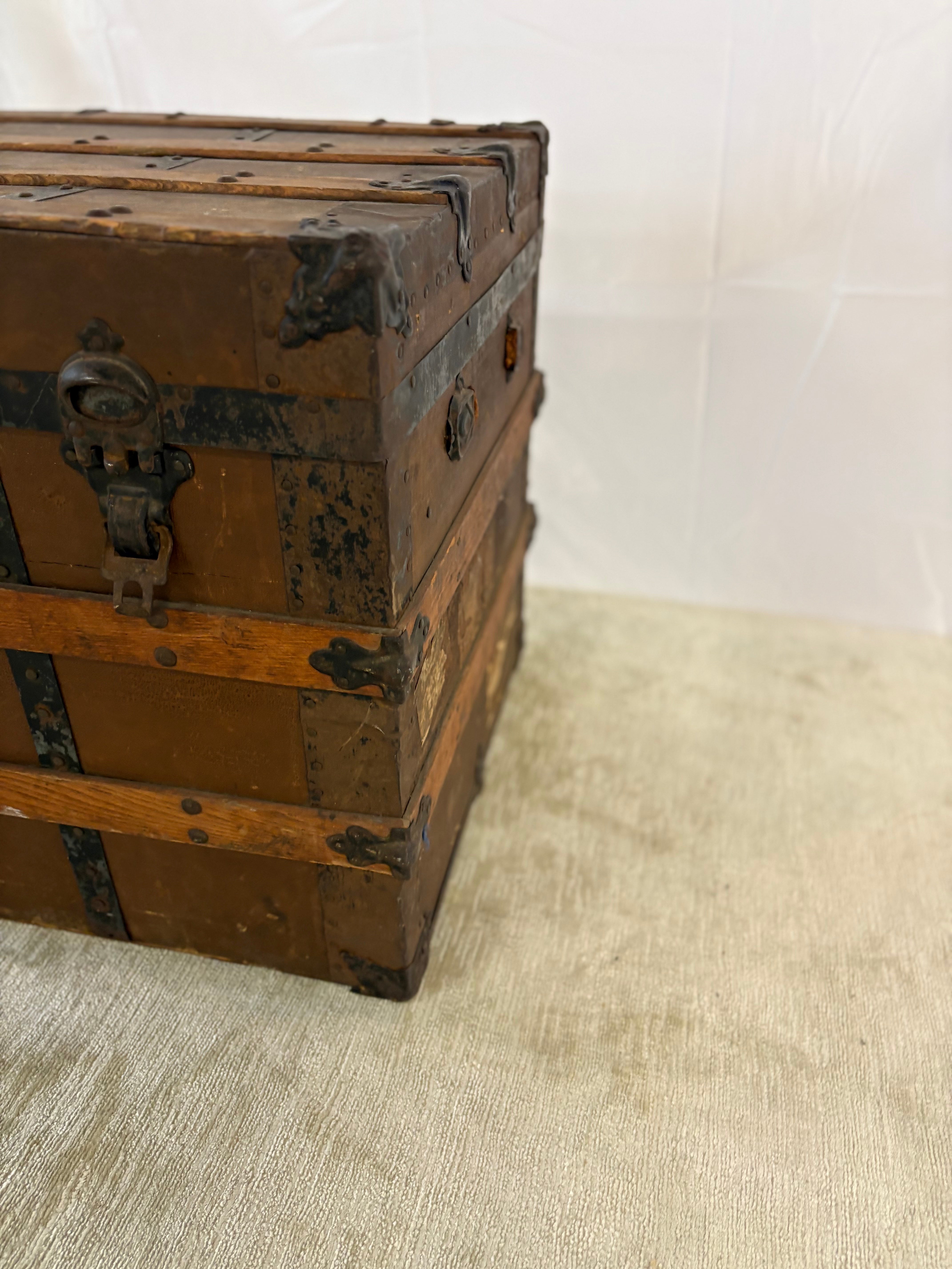 Antique Trunk End Table