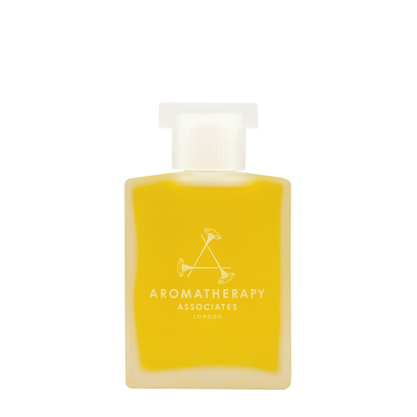 DeStress Mind Bath and Shower Oil in 55 ml sleek matte bottle.