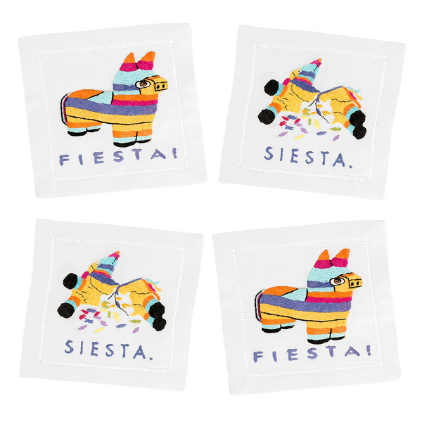 Vibrant and festive napkins adorned with colorful designs, perfect for adding a touch of celebration and fun to your gatherings.