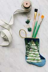Mini Needlepoint Stocking - Winter Wonderland