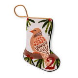 Mini Needlepoint Stocking - 2 Turtle Doves