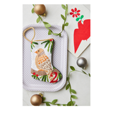 Mini Needlepoint Stocking - 2 Turtle Doves