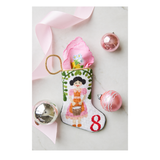 Mini Needlepoint Stocking - 8 Maids a Milking
