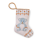 Mini Needlepoint Stocking - Bear-y Christmas in Blue