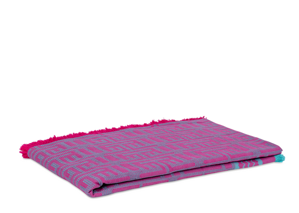 Kuba Beach Mat - Pink + Turquoise
