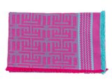 Kuba Beach Mat - Pink + Turquoise