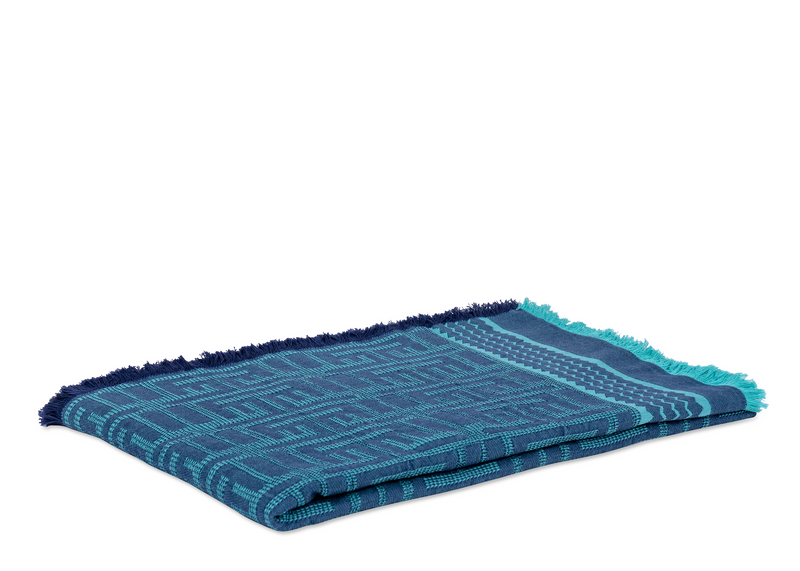 Kuba Beach Mat - Blue + Turquoise