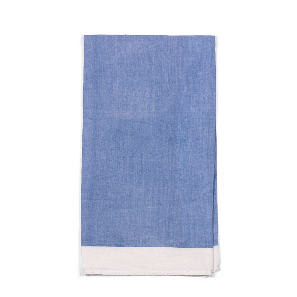 Painted Tea Towel - Light Blue