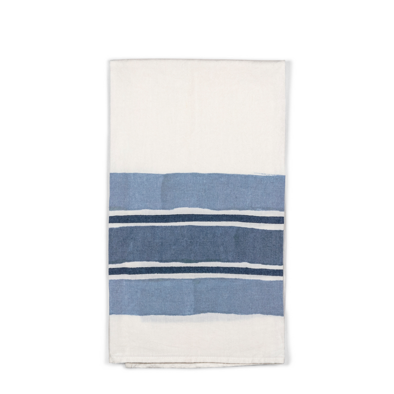 Rigato Tea Towel - Slate Grey + Slate Blue
